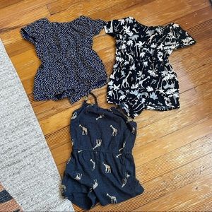 Old Navy Toddler 3 Romper Bundle